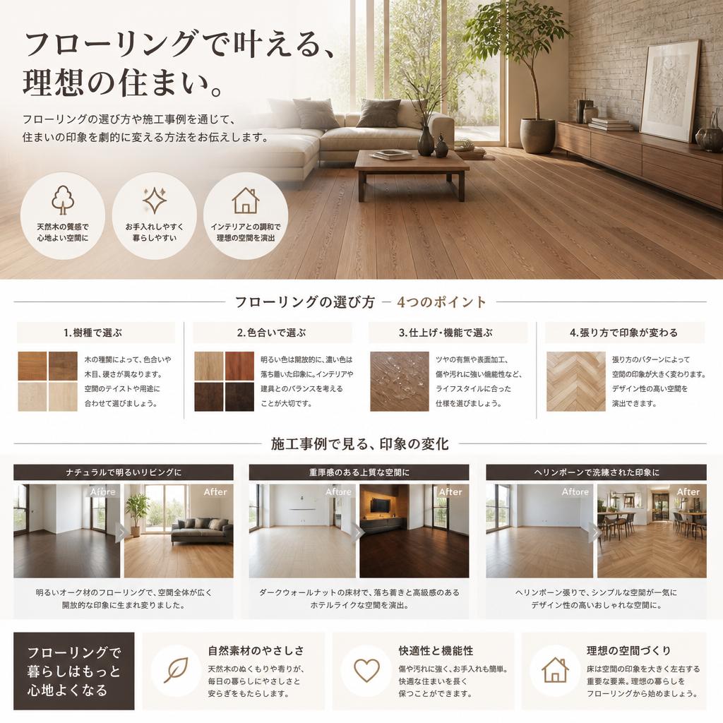 2. フローリング張替え: 床から始まる心地よい暮らし