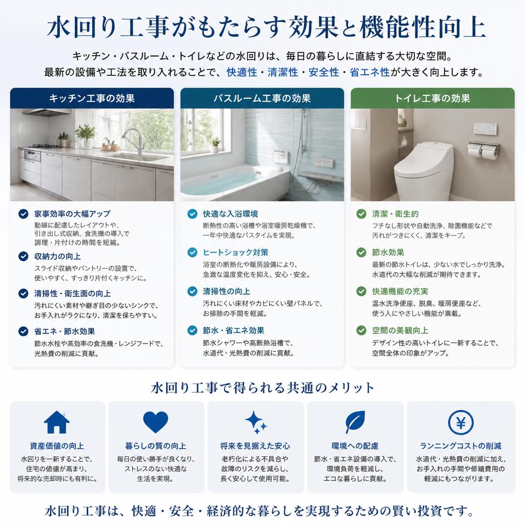 2. 水回り工事のメリット